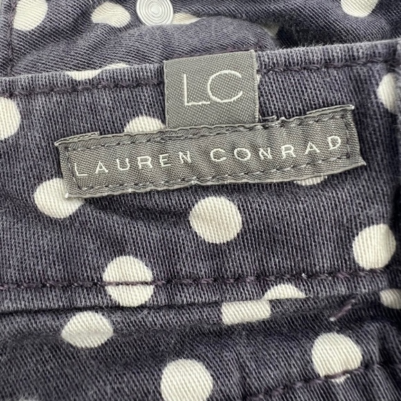 Lauren Conrad Blue Frayed Polka Dot Denim Jean Shorts Size 2 Women's - Picture 2 of 7